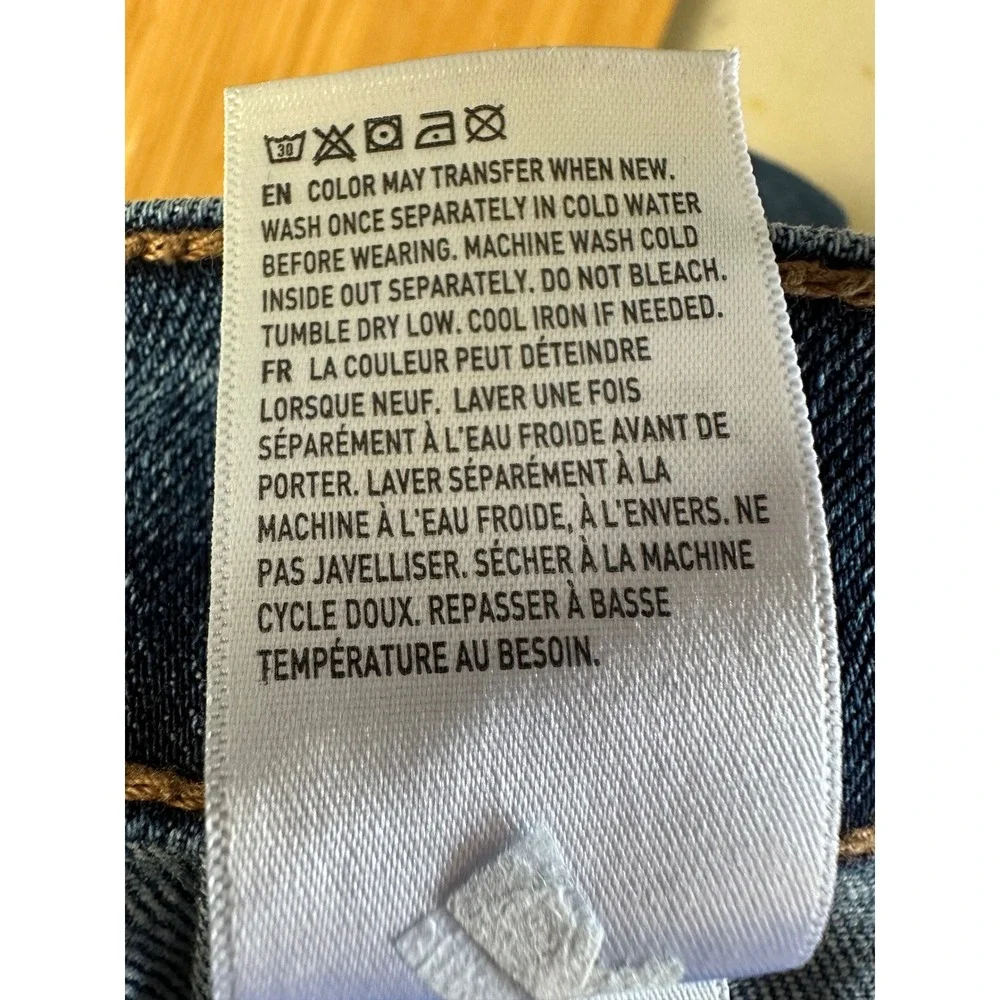 American Eagle Womens Stovepipe Wide Leg Jeans Size 14 Blue High Rise Stretch